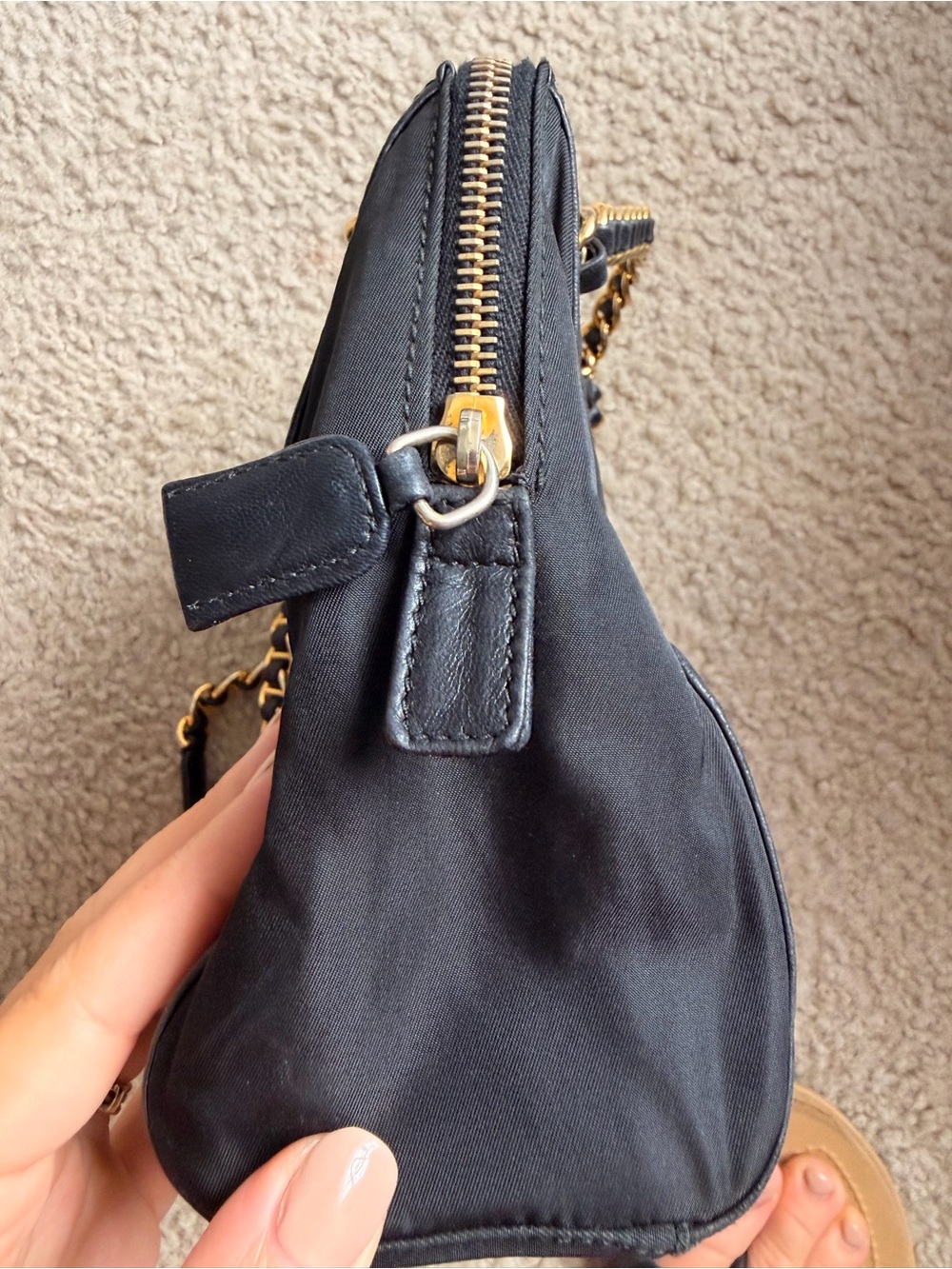 vintage Prada soft nappa leather chain shoulder bag - Picture 7 of 14